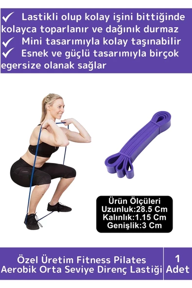 Özel Üretim Dayanıklı Orta Sert Zayıflama Fitness Squat Pilates Jimnastik Spor Aerobik Direnç Bantı ürün görseli 1