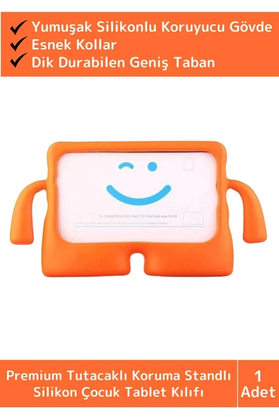 Premium Apple Ipad 7.8.9. Nesil 10.2 Inch Silikon Yumuşak Tutacaklı Tam Koruma Çocuk Tablet Kılıfı ürün görseli 1