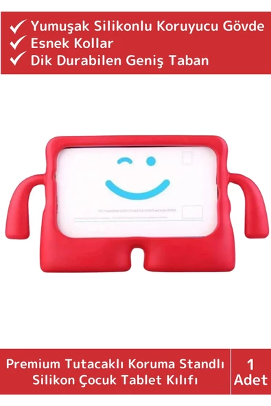 Premium Apple Samsung Uyumlu 11 Inch Silikon Yumuşak Tutacaklı Tam Koruma Kids Çocuk Tablet Kılıfı ürün görseli 1