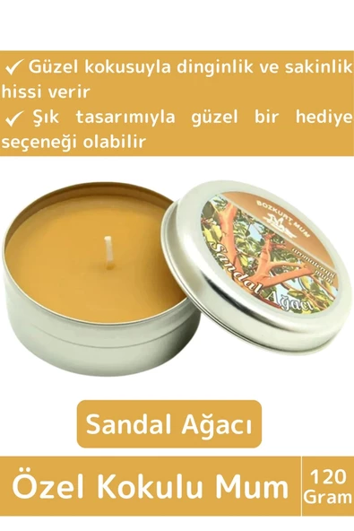 Premium Özel Metal Kutulu Arınma Huzur Meditasyon Yoga Esans Dekoratif Mum Oda Kokusu 120 Gram ürün görseli 1
