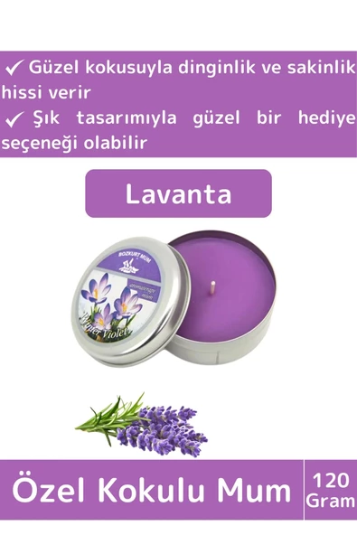 Premium Özel Metal Kutulu Arınma Huzur Meditasyon Yoga Esans Dekoratif Mum Oda Kokusu 120 Gram ürün görseli 1
