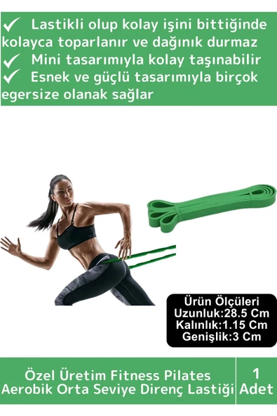 Özel Üretim Dayanıklı Orta Sert Zayıflama Fitness Squat Pilates Jimnastik Spor Aerobik Direnç Bantı ürün görseli 1
