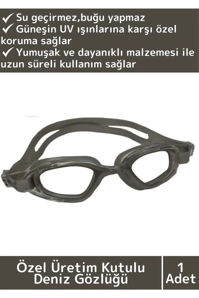Premium Seri Ayarlanabilir Kayış Su Geçirmez UV Koruma Silikon Plastik Antifog Kutulu Deniz Gözlüğü ürün görseli 1