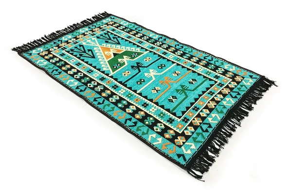 Shark Anadolu Seccade Kilim 6 Turkuaz - Resim 5