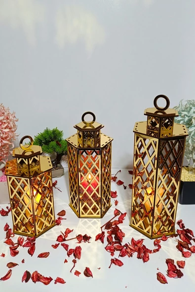 VEHER Gold Dekoratif Mumluk - CT4149 - Resim 5