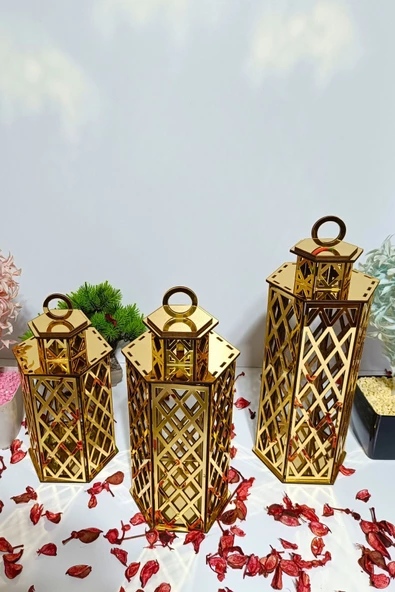 VEHER Gold Dekoratif Mumluk - CT4149 - Resim 8