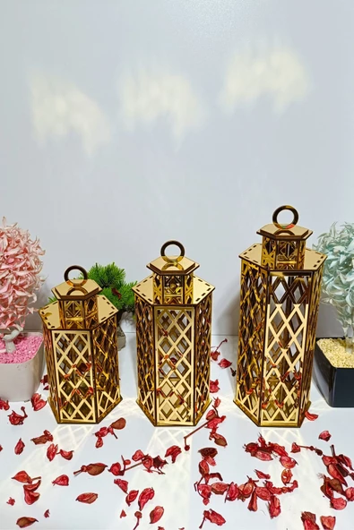 VEHER Gold Dekoratif Mumluk - CT4149 - Resim 7