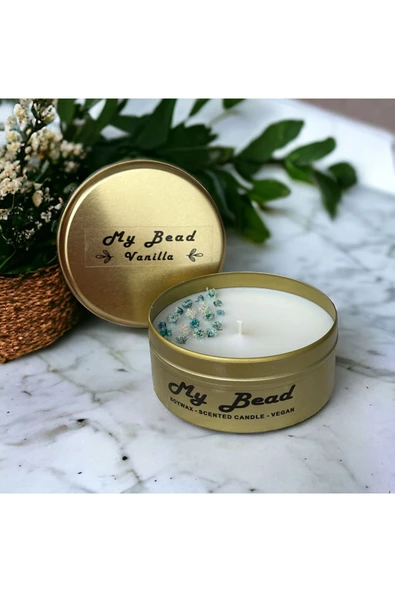 MY BEAD Soya Wax VANİLYA Kokulu Vegan Mumlar 180 cc ürün görseli 1