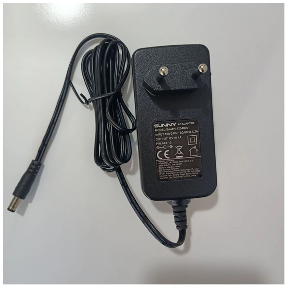 Sa48h 120400v 12 volt 4 amper sunny ac adapter ürün görseli 1