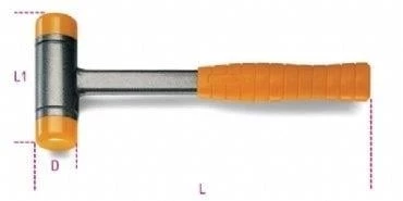 Beta 1392-60 Plastik Kafa Çekiç 60mm ürün görseli 1