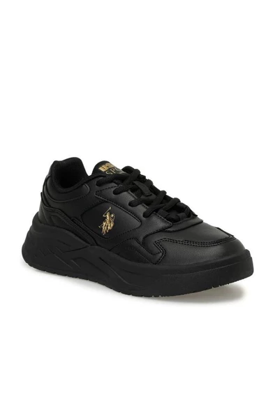 U.S. Polo Assn. MARTHA 4PR 101812789 Kadın Sneaker Ayakkabı Siyah Altın 36-40 ürün görseli 1