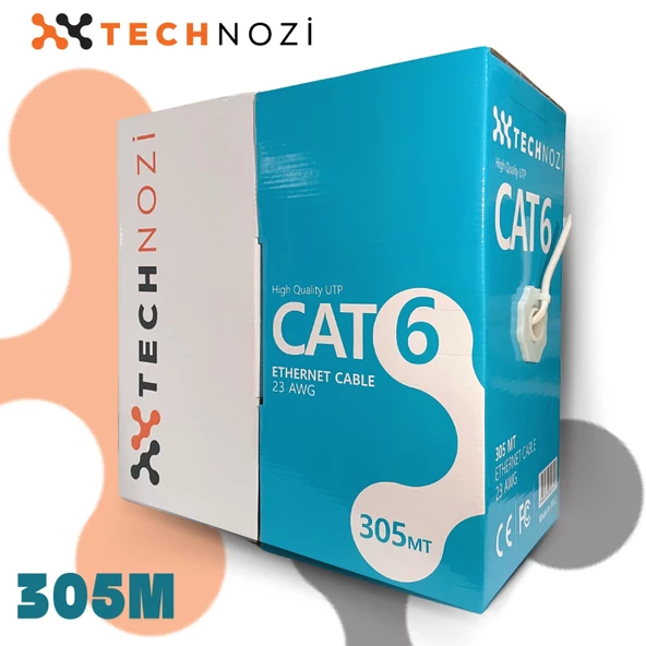 305mt Metre Cat6 23awg Kablo Ethernet I?nternet Network Ağ Ip Kamera Kablo ürün görseli 1