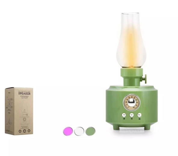 Bluetooth Hoparlör Nostalji Gaz Lambası Usb-Sd 100x100x200 Hadron C210 ürün görseli 1