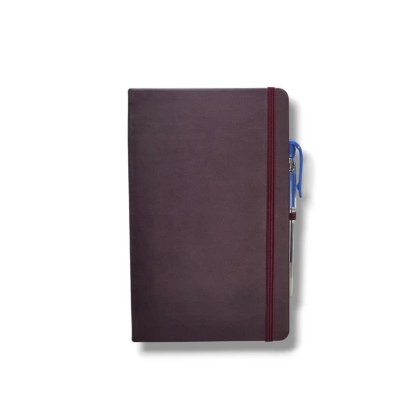 Tarihsiz 13x21 Bordo Çizgili Defter ivory Kağıt ürün görseli 1