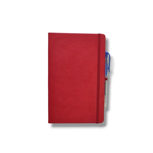 Tarihsiz 13x21 Kırmızı Çizgili Defter ivory Kağıt ürün görseli 1
