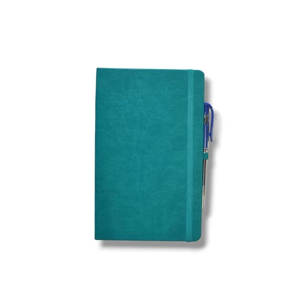 Tarihsiz 13x21 Turkuaz Çizgili Defter ivory Kağıt ürün görseli 1