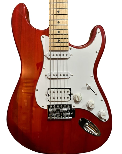STAGG ELEKTRO GİTAR SES-55 STF RED HSS - Resim 2