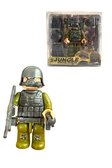 Özel Kuvvetler JUNGLE SPECİAL FORCES Sök-Tak Mini Asker Figür Seti 8 CM Minifigür ürün görseli 1