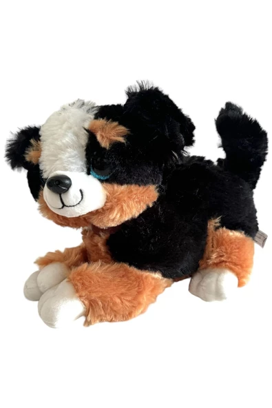 Peluş Köpek Havlayan Yatan Sevimli Peluş Köpek 25 Cm Yatan Sesli Köpek Peluş ürün görseli 1
