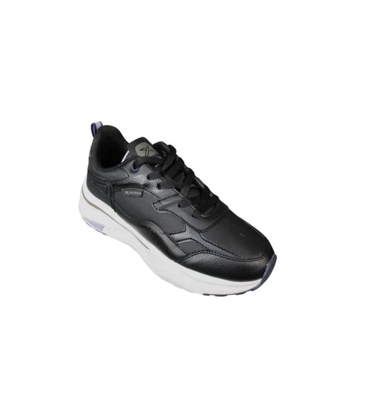 KİNETİX Kadın Siyah Beyaz Kalın Taban Sneaker Yürüyüş Günlük Spor Ayakkabı ürün görseli 1