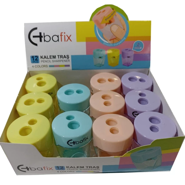 Bafix Kalemtıraş Çift Hazneli Kalemtraş 12 Li Paket ürün görseli 1
