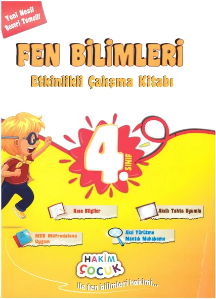 Hakim 4.Sınıf Fen Bilimleri Etkinlikli Çalışma Kitabı ürün görseli 1