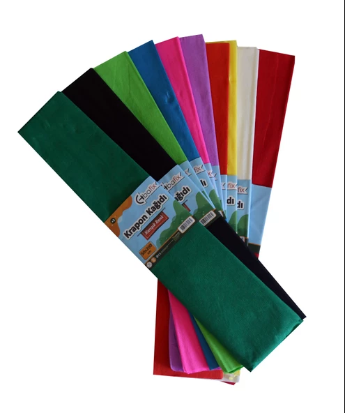 Bafix Krapon Kağıdı 50x200 CM Karışık Renk Krapon Kağıdı 10 Lu Paket ürün görseli 1