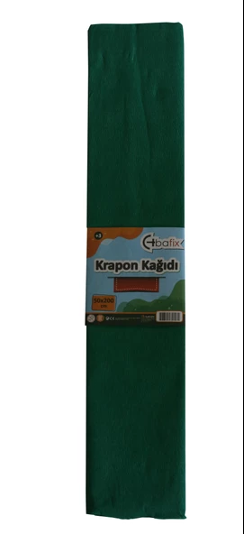 Bafix Krapon Kağıdı 50x200 CM Koyu Yeşil Krapon Kağıdı 10 Lu Paket ürün görseli 1