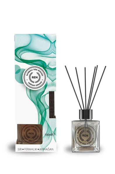 Yağmur Ormanı Bambu Çubuklu Oda Kokusu 100 ml Reed Diffuser - Rain Forrest ürün görseli 1