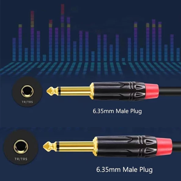 6.3 mm Mono Enstürman Kablo 50 cm - Resim 2