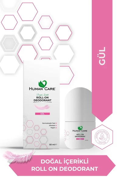Human Care Doğal Roll On Deodorant Gül Kokulu 50 Ml ürün görseli 1