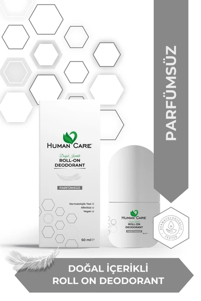 Human Care Doğal Roll On Deodorant Parfümsüz 50 Ml ürün görseli 1