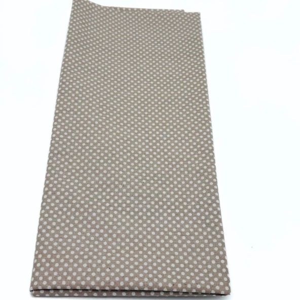 Angel Çanta Aksesuar 120x50 cm Pamuklu Astarlık Kumaş Sütlü Kahve Minik Puantiyeli ürün görseli 1