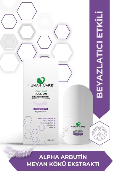 Human Care Doğal Roll On Deodorant Hasnamoya Beyazlatıcı Etki 50 Ml ürün görseli 1