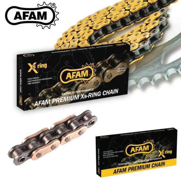AFAM A520-108Xsr-g 2013-2022 Bajaj Pulsar NS 200 Abs Uyumlu Zincir Xsr-g Xring Gold Renk ürün görseli 1
