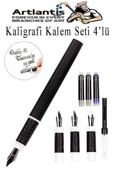 Kaligrafi Dolma Kalem Seti 4 lü 1 Paket Calligraphy Kalem Seti Hat Yazma Tasarım Sanat Kalemi Hattat ürün görseli 1