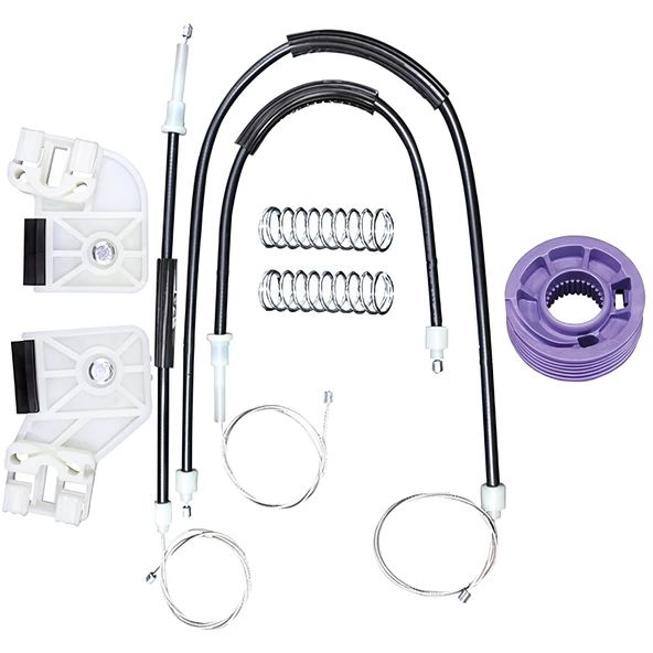 Volkswagen Polo 4 2002-2009 Arası Uyumlu Ön Sağ Kapı Cam Kriko Teli ve Tamir Seti Takımı Kiti ürün görseli 1
