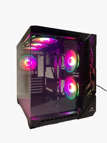 GAMEFORCE Bree 6x120 Mm Fanlı ARgb Kum Kontr lü EATX Oyuncu Bilgisayar Kasası ürün görseli 1