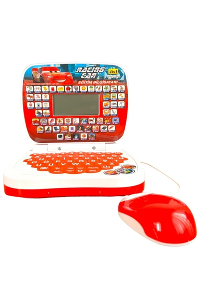 Oyuncak Laptop Şimşek Mcqueen Bilgisayar Türkçe-İngilizce 100 Fonksiyonlu Cars Eğitici Oyuncak ürün görseli 1