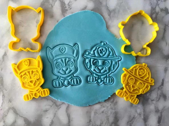 Paw Patrol Temalı Kurabiye Kalıbı ve Şeker Hamuru Kalıbı ürün görseli 1