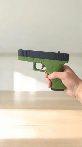 Glock 19 Hareketli Özel Tasarım - Askeri Yeşil - Resim 3