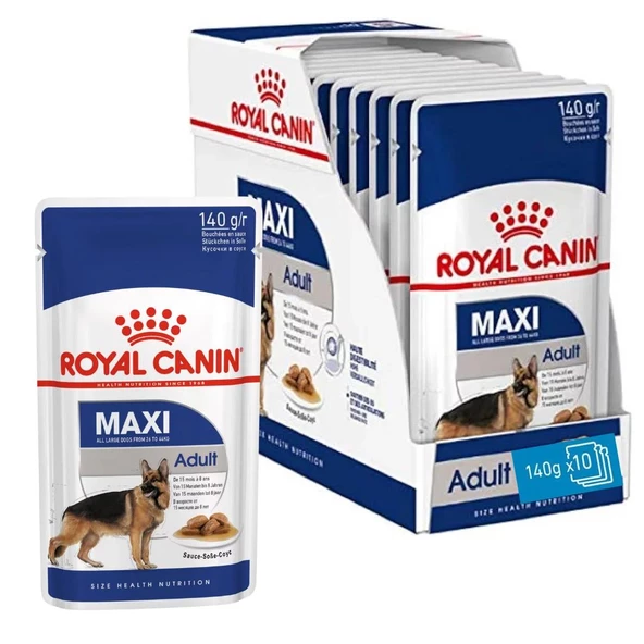 Royal Canin Maxi Adult Gravy Yetişkin Köpek Yaş Maması 140 Gr 10 Lu ürün görseli 1