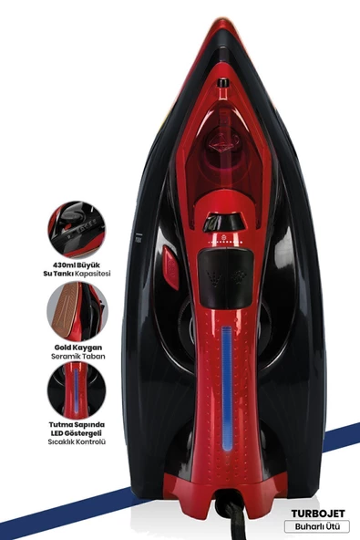 Goldmaster Steam Iron Gm 7633 Ütü Kırmızı ürün görseli 1