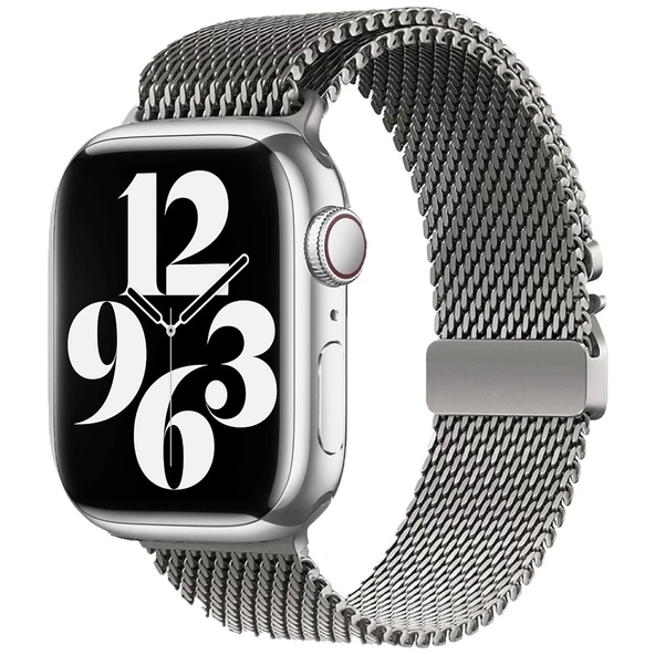 Apple Watch 42mm Zore KRD-121 Metal Hasır Kordon ürün görseli 1