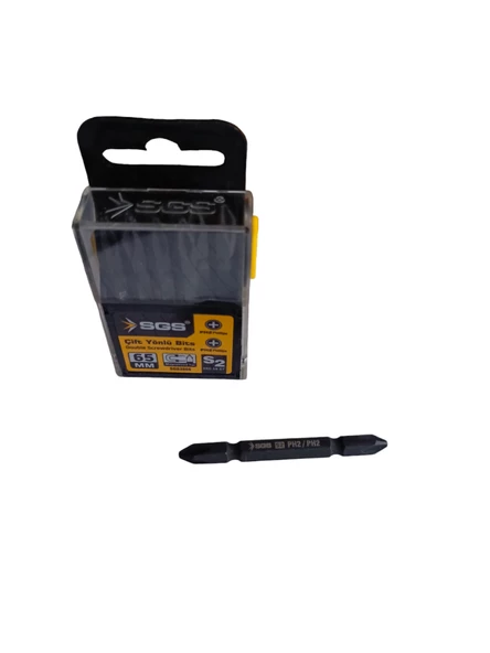 SGS ÇİFT YÖNLÜ BİTS UÇ PH2/PH2 X 65mm (10 ADET) - Resim 2