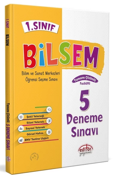 Editör 1.Sınıf Bilsem Hazırlık Kitapları Seti - Resim 2