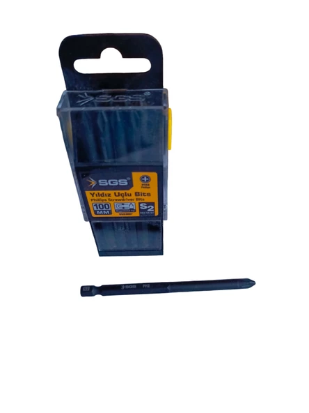 SGS YILDIZ UÇLU BİTS S2 PH2 X 100mm (10 ADET) - Resim 2