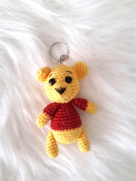 Maskot Sevimli Köpekçik Amigurumi Organik Anahtarlık Oyuncak ürün görseli 1