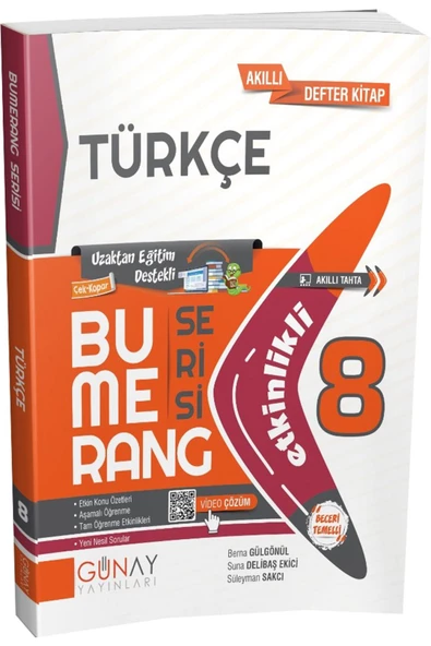Günay Yayınları 8. Sınıf Türkçe Etkinlikli Bumerang Serisi ürün görseli 1
