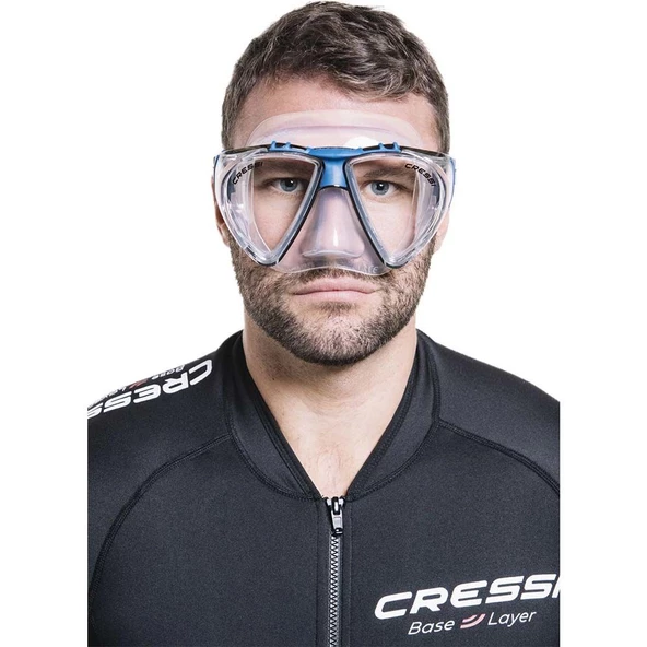 Cressi Penta Plus Clear Blue Yetişkin Dalış Maskesi - Resim 2
